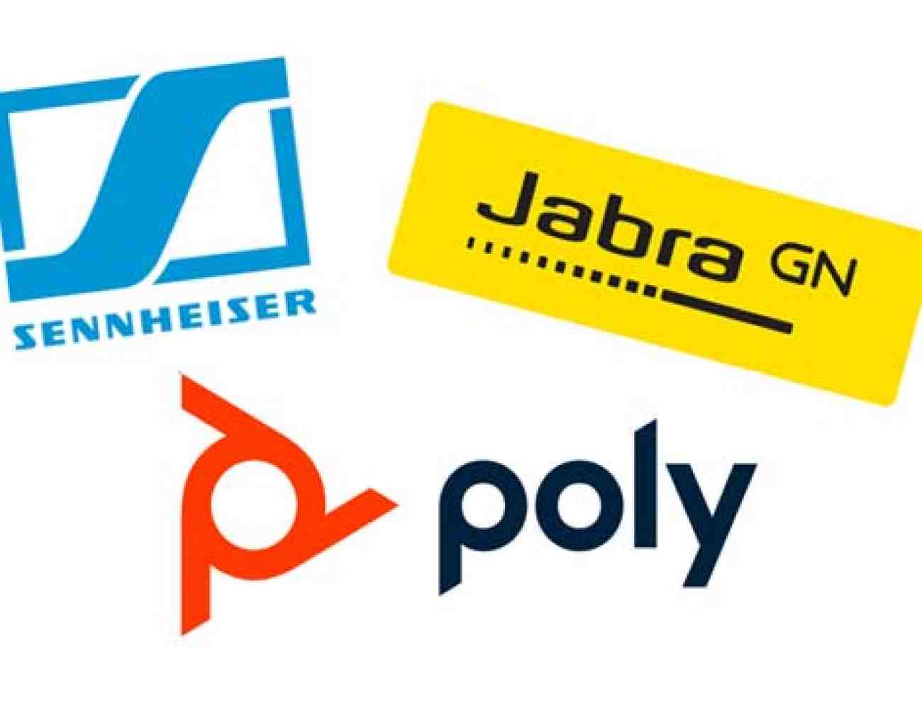 Poly, Plantronics, Jabra and Sennheiser headsets