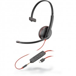 Plantronics Blackwire C3215 Monaural Wired USB-C UC Headset