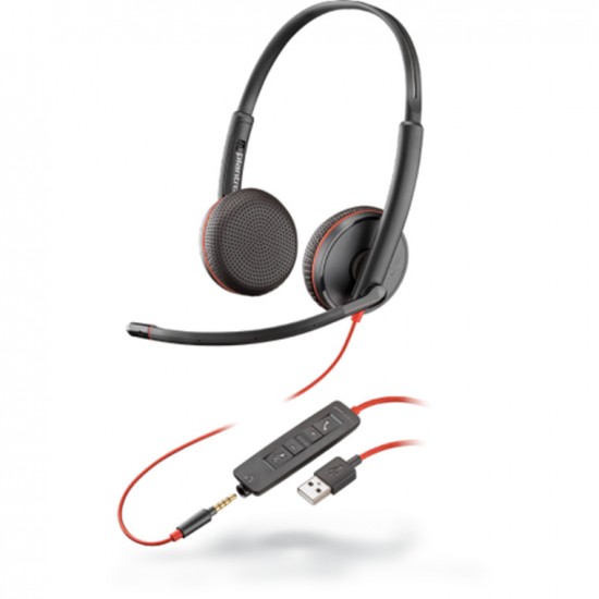 Plantronics Blackwire C3225 Binaural Wired USB-A UC Headset